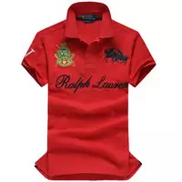 t-shirt hommes polo ralph lauren sport cotton 2013 high collar race iv 2 red